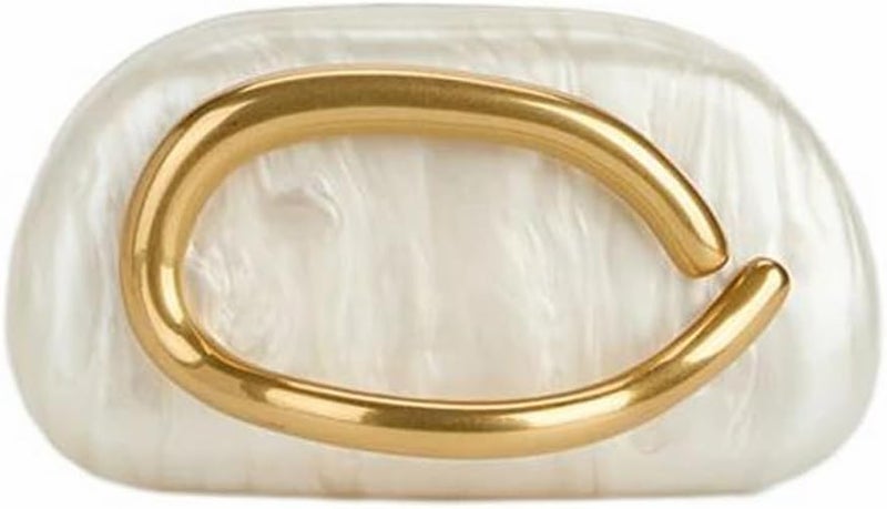 DEBIMY Women Acrylic Clutch Box Metal Handle Evening Bag Trendy Ladies Shoulder Crossbody Purse for Wedding Party Causal - Image 1
